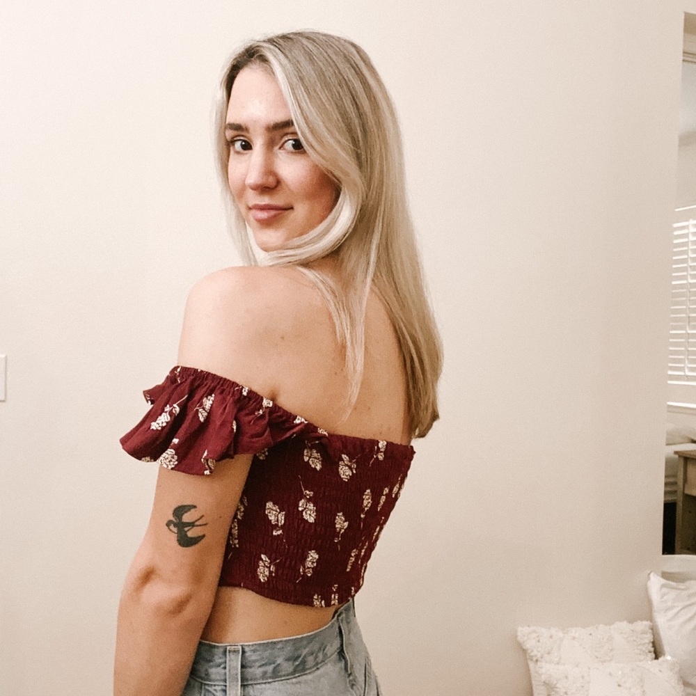 Smocked crop top